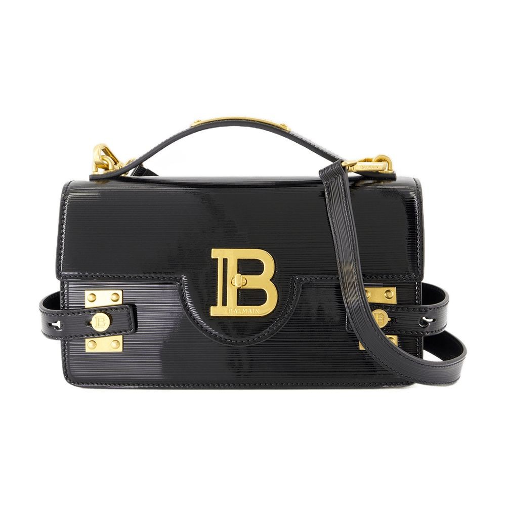 Shop Balmain B-buzz 24 Crossbody - Leather - Black