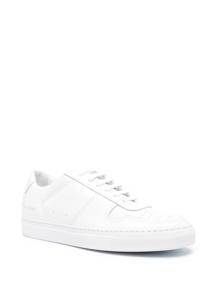 Common Projects Bball Low In Leather Sneakers In White