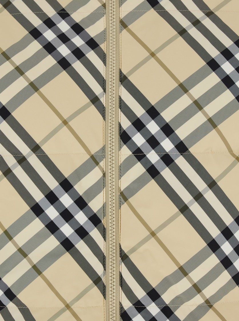 Shop Burberry Check Reversible Puffer In Neutrals