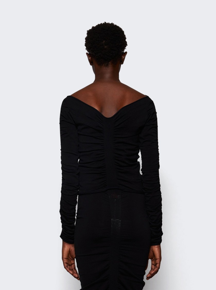 Alexander Wang Ruched Pullover In Black