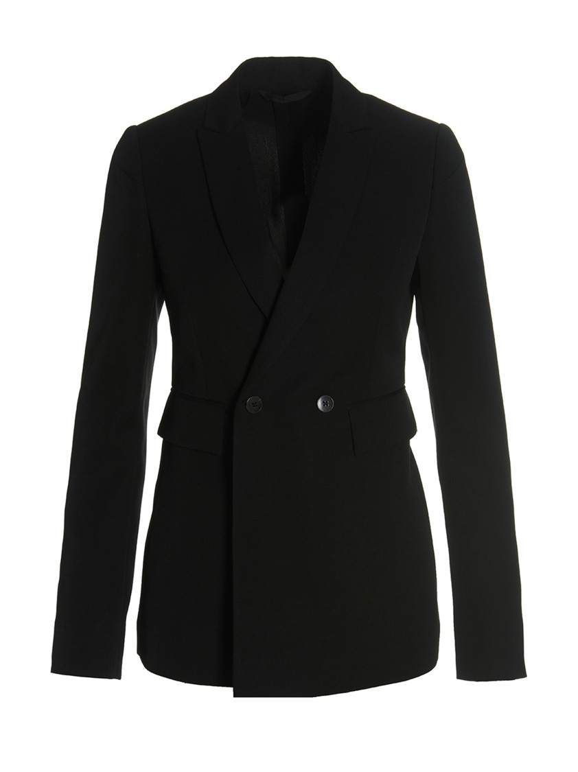 Sapio Tailored Double-breasted Blazer In Black