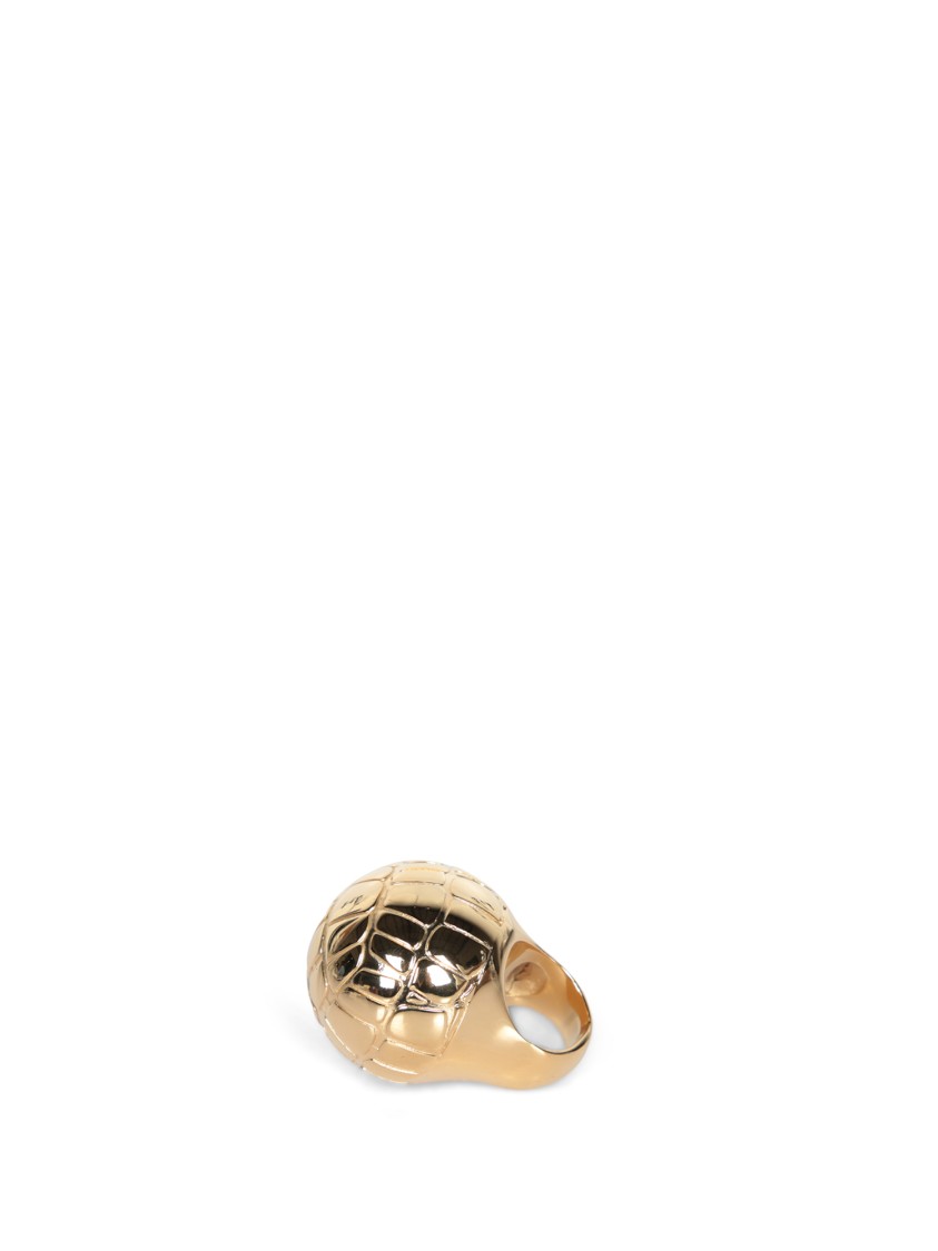 JACQUEMUS JACQUEMUS GEOMETRIC DESIGN GOLD-TONE BRASS RING 