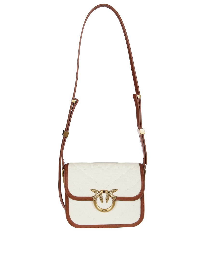 Pinko Love Box Bag Mini Shoulder Bag In Neutral