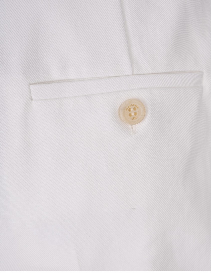 Max Mara High-waist Tailored Shorts With Pleated Front In White