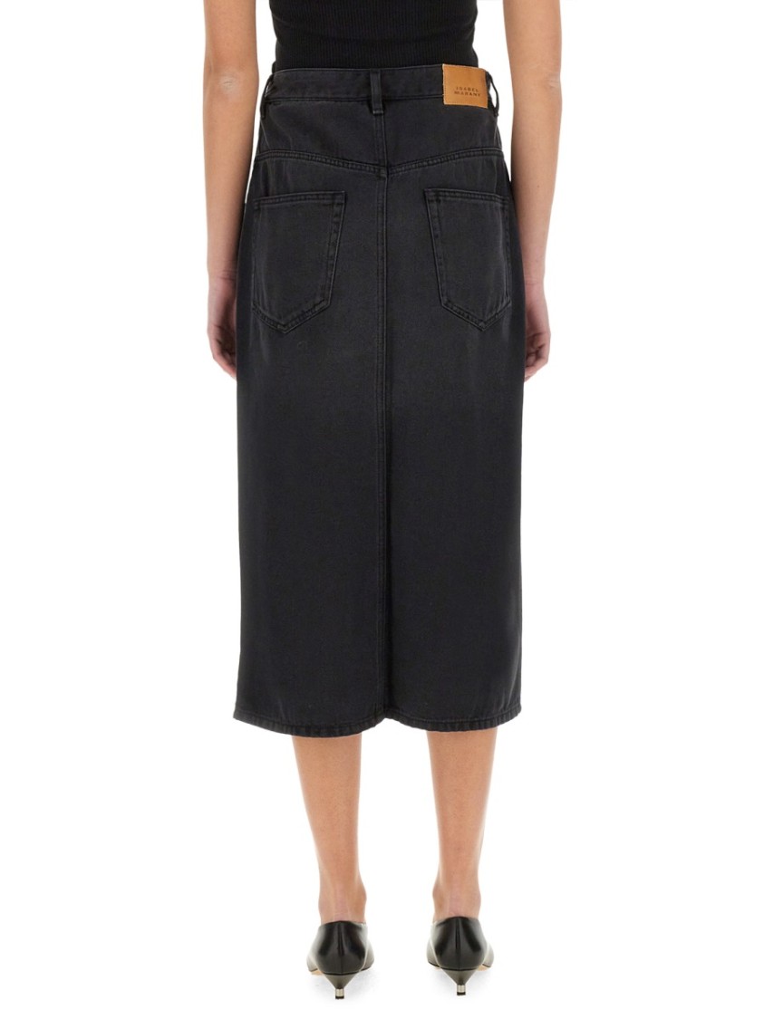 Shop Isabel Marant Tilauria Skirt In Black