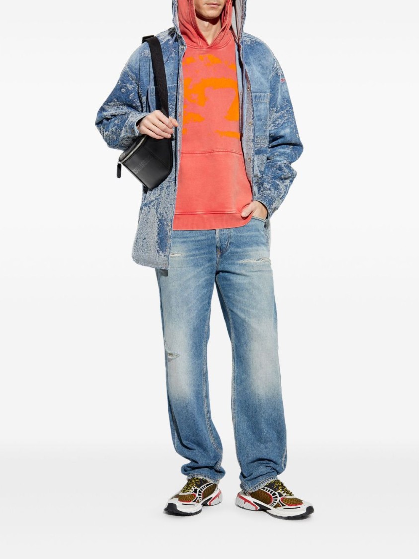 Diesel Cerulean Blue Ripped Jeans With Classic Five-pocket Design