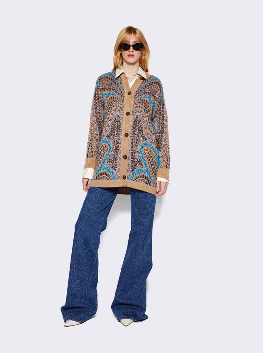 ETRO ETRO GIROCOLLIO KNIT CARDIGAN
