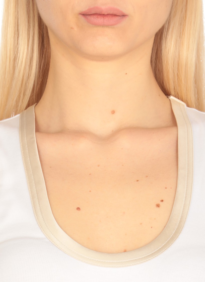Shop Fabiana Filippi White Cotton Top