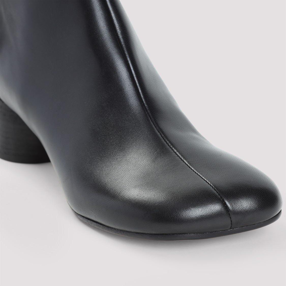 Shop Mm6 Maison Margiela Mm6 By Maison Margiela Black Ovine Leather Ankle Boots