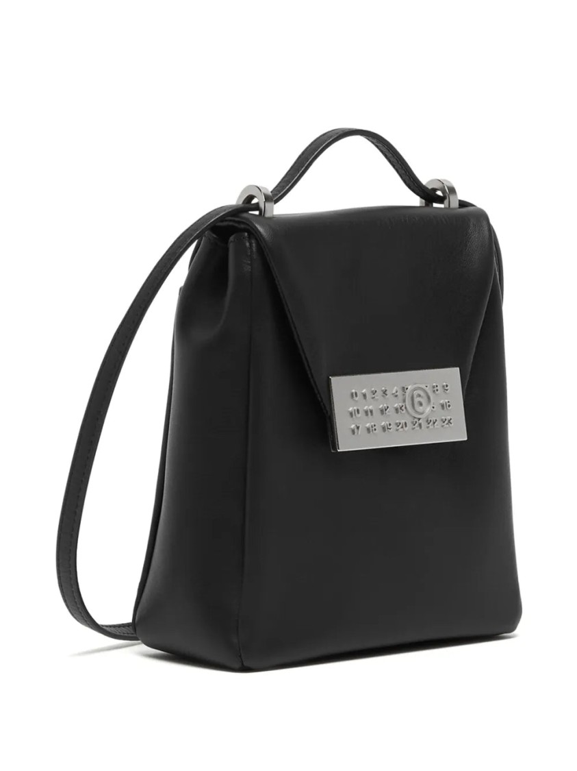 Shop Mm6 Maison Margiela Mm6 By Maison Margiela Small Numeric Shoulder Bag In Black