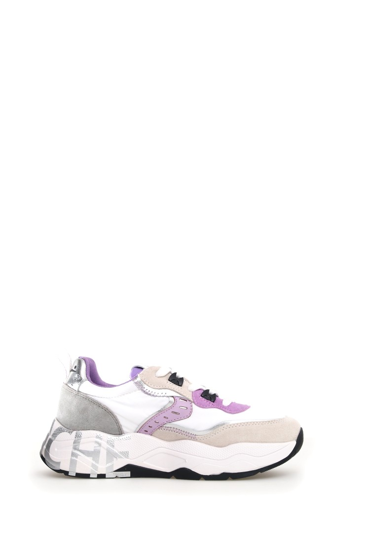 VOILE BLANCHE VOILE BLANCHE LIGHT PINK SNEAKERS WITH SOFT TEXTURES