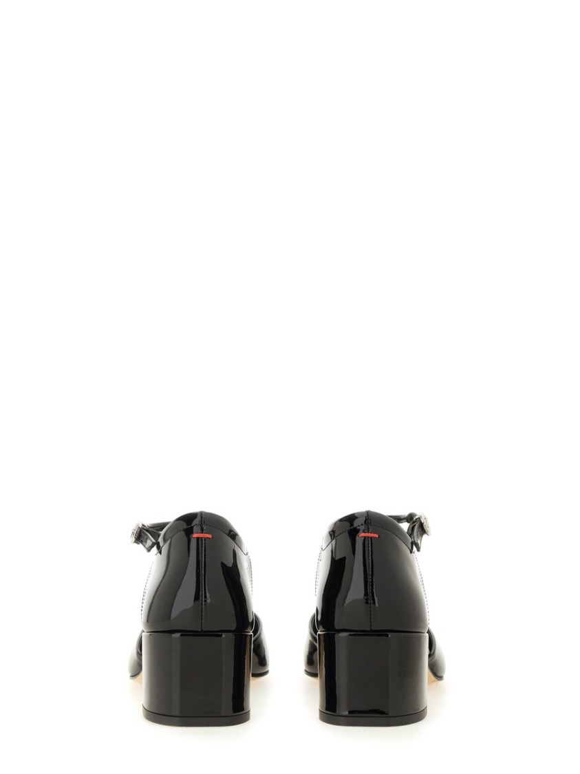 Aeyde Black Magda Leather Mary-jane Heels