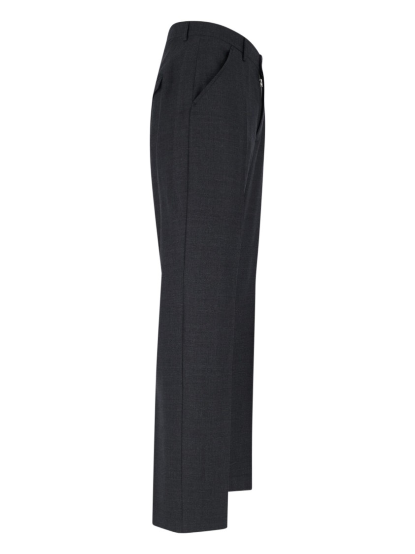 Our Legacy High-waisted Wool Chino Trousers With Straight Fit In Black