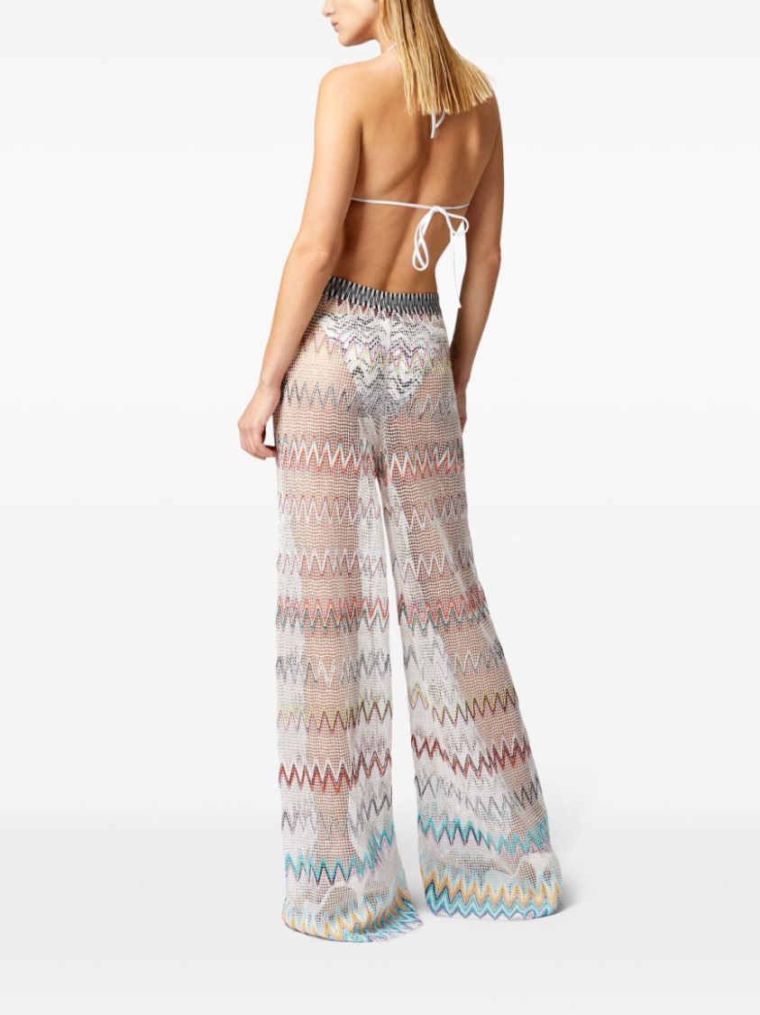 Missoni Wide-leg Pants With Vibrant Zigzag Pattern