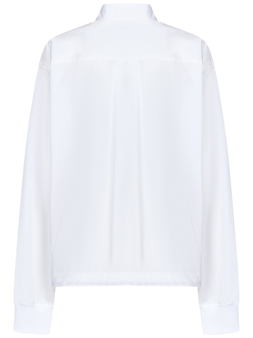 Shop Dsquared2 Bomber Shirt In White Cotton Poplin