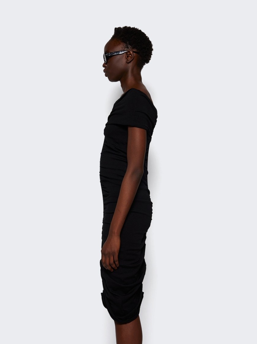Alexander Wang Off-shoulder Ruched Dress In Black
