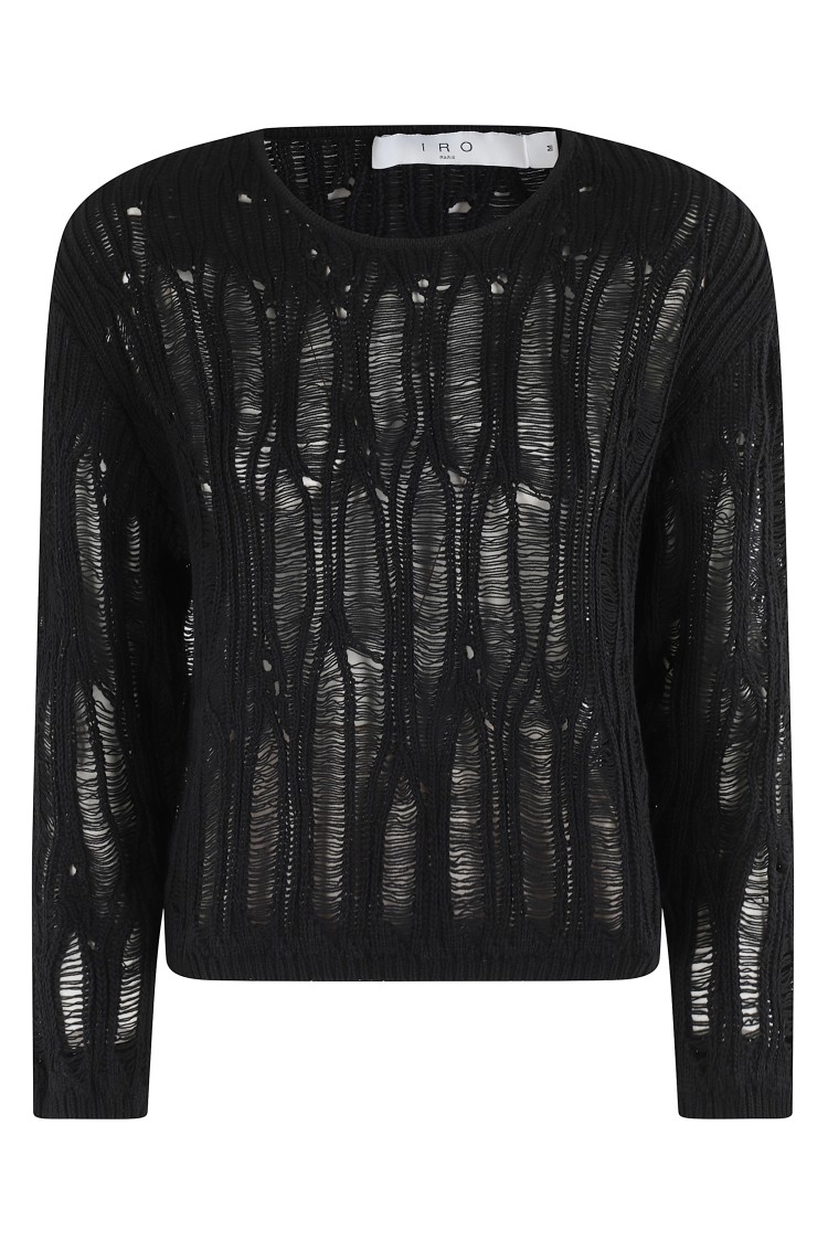 Iro Liya Knit Top In Black