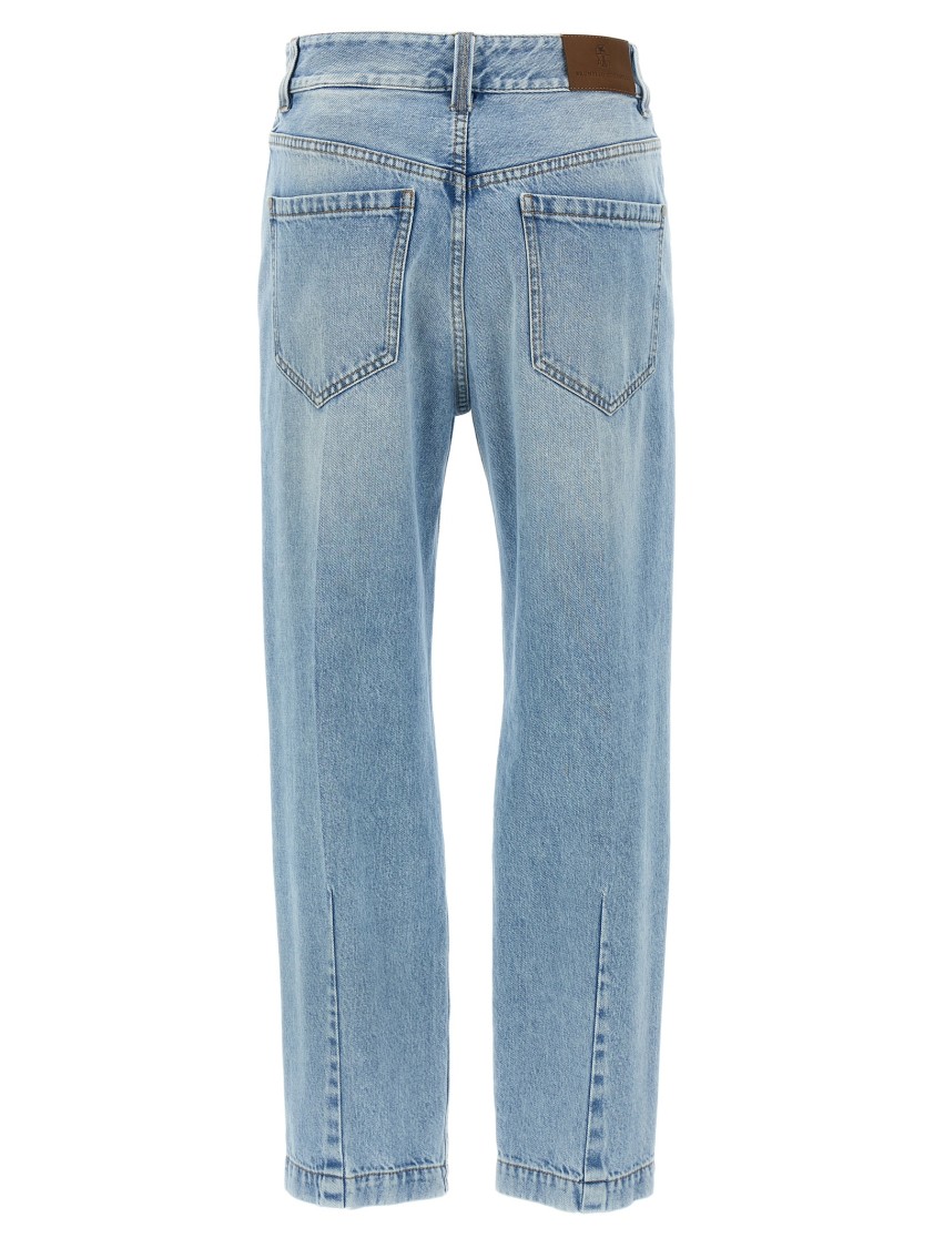 Brunello Cucinelli Delavé Cotton Denim Jeans In Blue