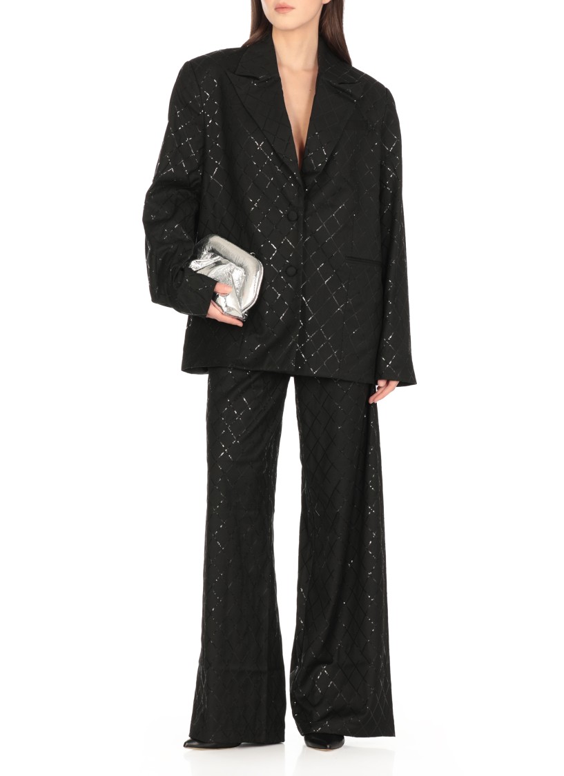 Rotate Birger Christensen Rotate Jacket With Paillettes In Black