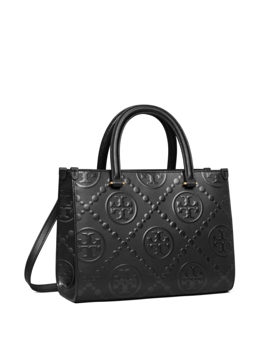 Tory Burch T Monogram Square Bag In Black