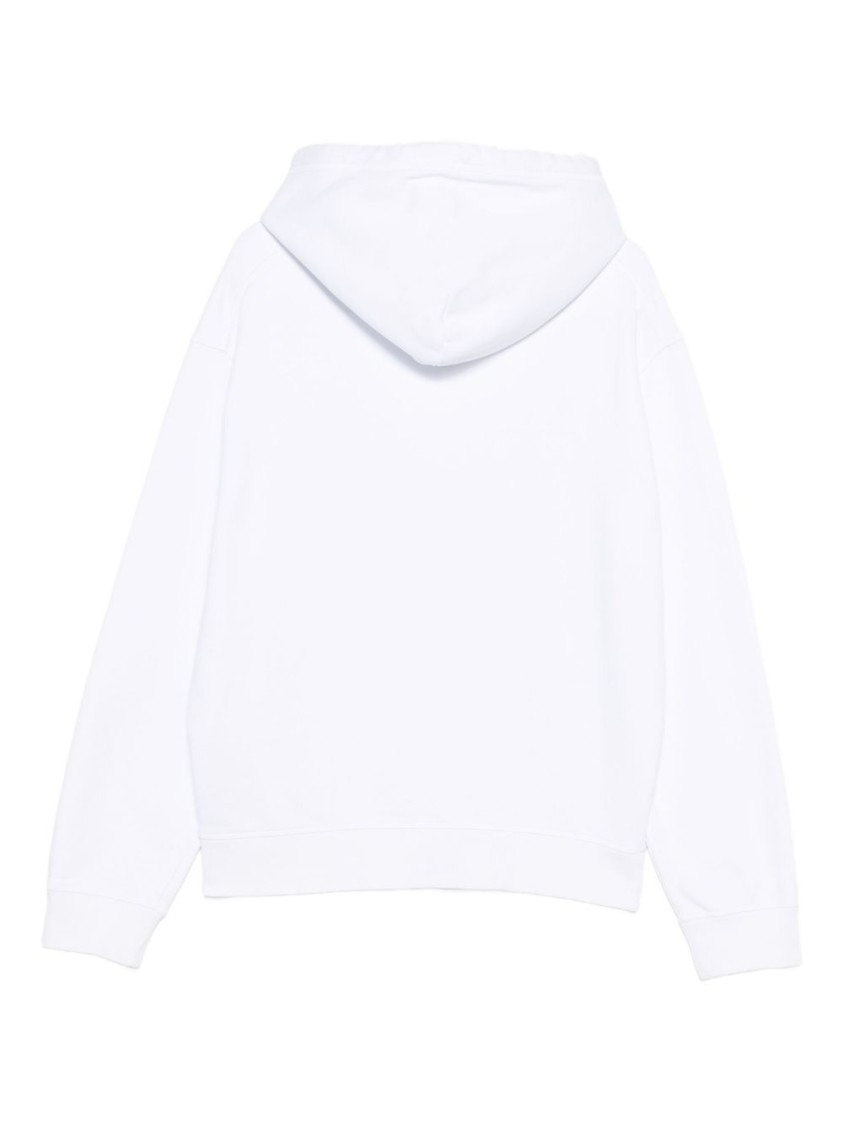 Dsquared2 Cotton White Hoodie With Subtle Logo Detail In White