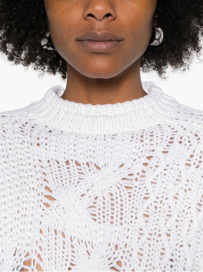 Ermanno Scervino Long Sleeve Crew Neck Sweater