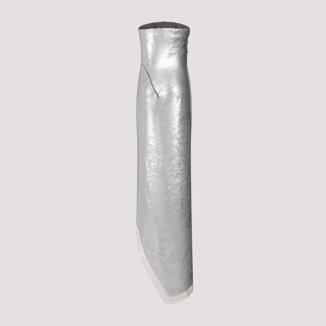 Rick Owens Grey Dust Pearl Sequinned Long Top