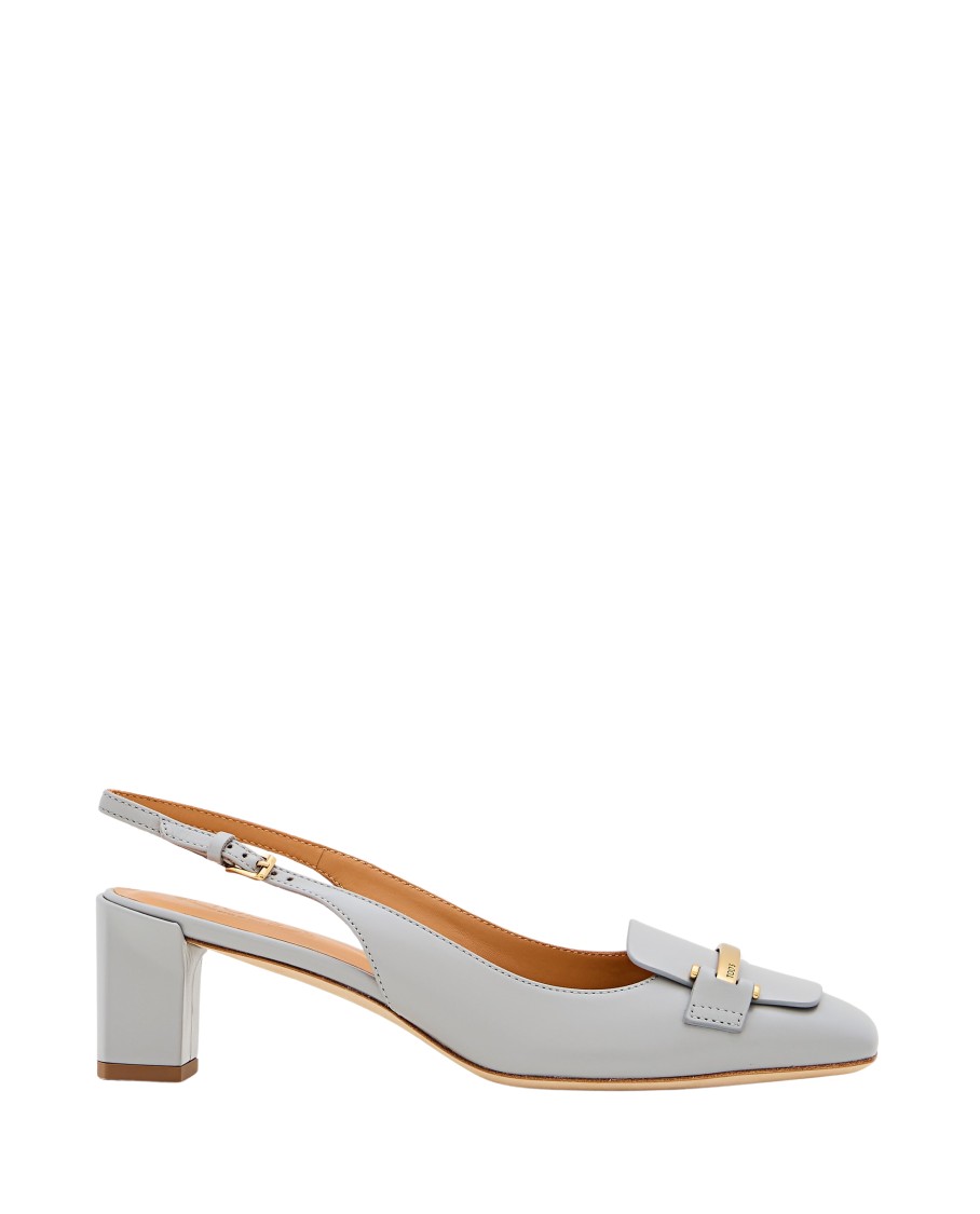 Tod's Slingback T50 Light Blue Slingback Heels In Blue