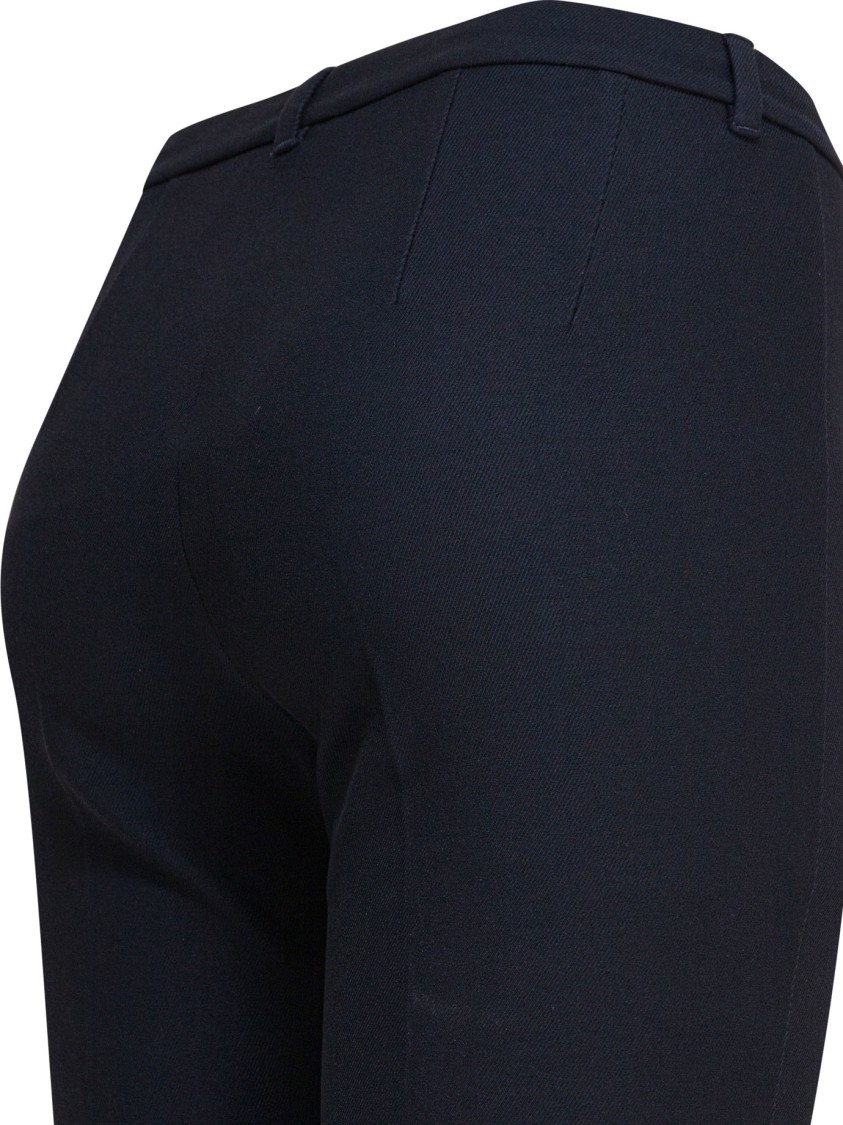 Max Mara Slim Cropped Trousers With Mid-rise Waist In Black