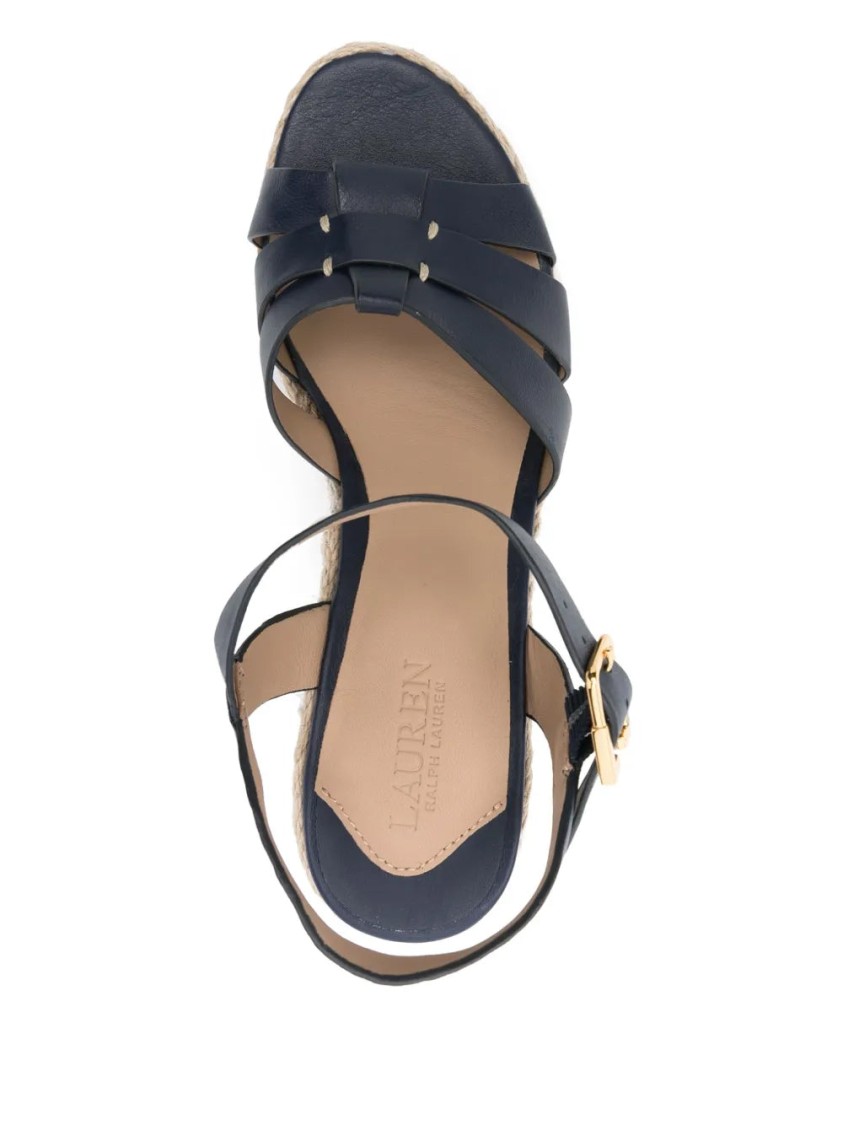 Ralph Lauren Lauren  Soffia Espdr Espadrilles Wedge In Blue