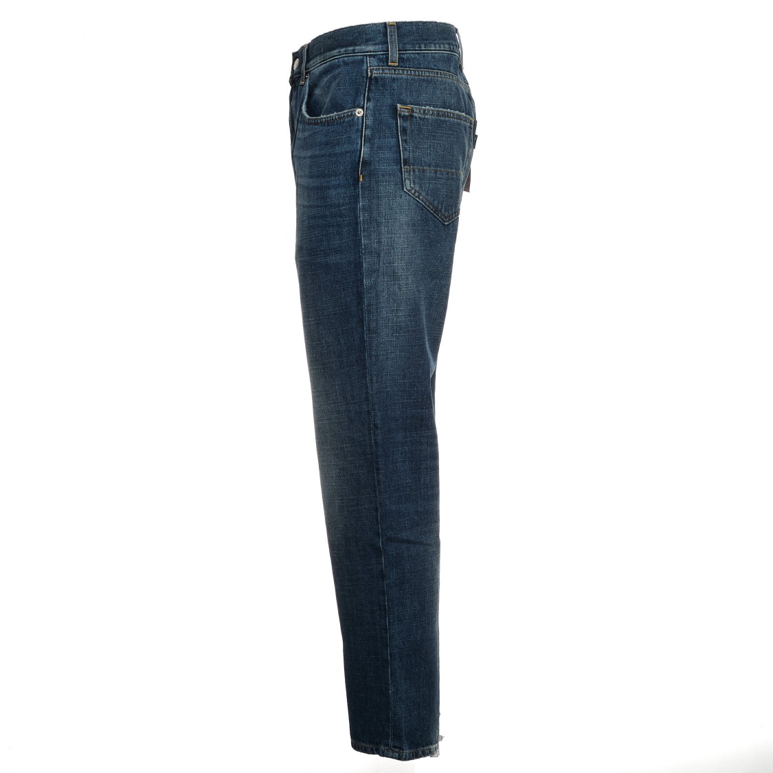Department Five Relaxed-fit Cropped Denim Jeans In Blue