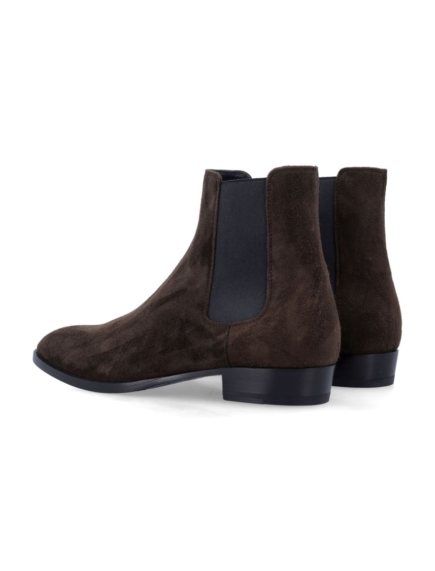 Saint Laurent Wyatt Chelsea Boots In Black