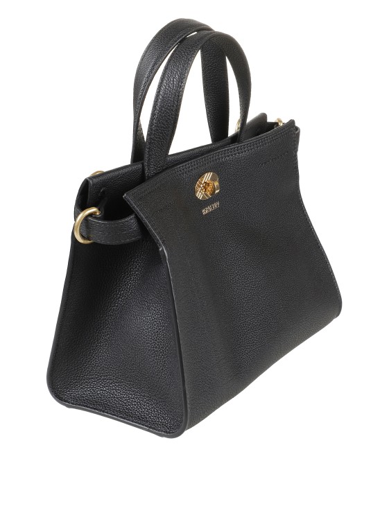 Burberry Structured Black Shoulder Bag With Gold-Tone