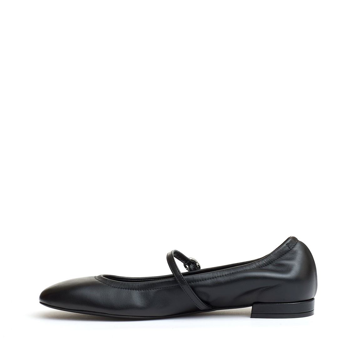 Stuart Weitzman Claris Leather Mary Jane Ballet Flats In White