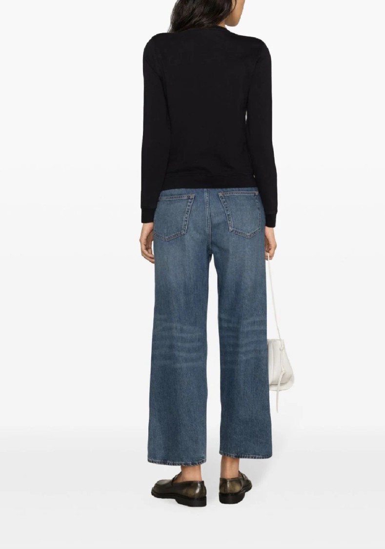 Maison Kitsuné Fox Head Patch Regular Sweatshirt In Black