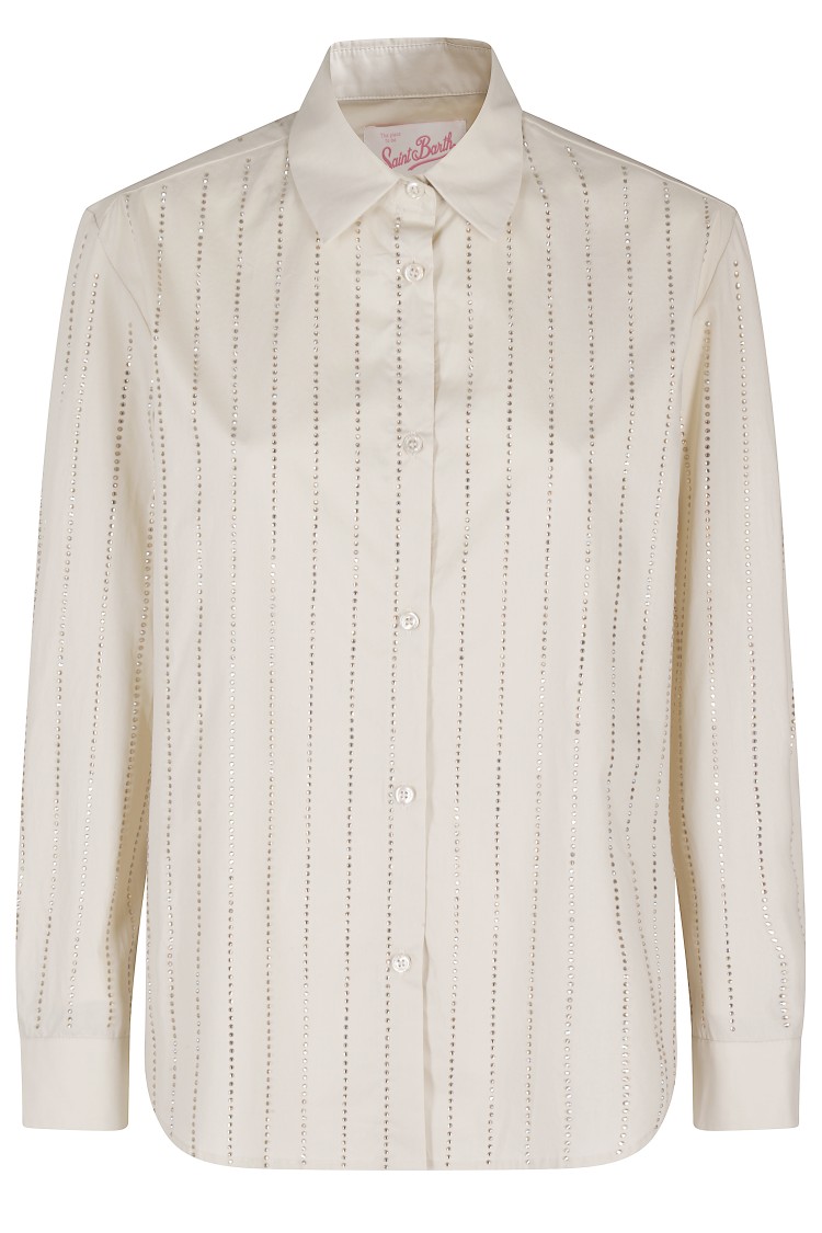 Shop Mc2 Saint Barth Long-sleeved Poplin Shirt