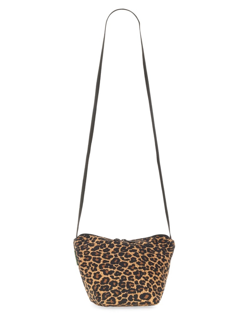 Herve Chapelier Mini Bag With Striking Animal Print And Adjustable Strap