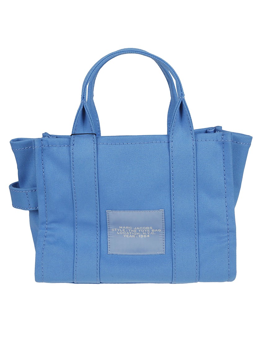 Marc Jacobs Structured Beige Cotton Tote With Contrasting Logo Print