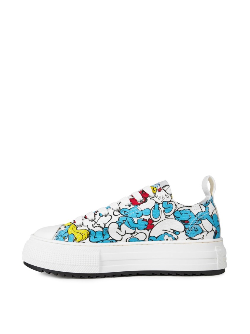 Dsquared2 Smurfs Low Top Sneakers In White