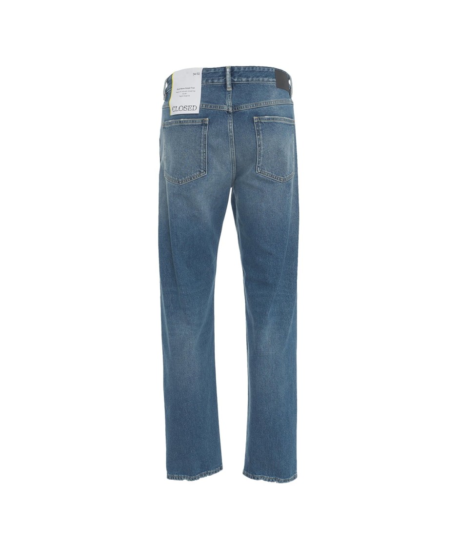 Closed Cooper True Mid-rise Straight-leg Jeans In Blue