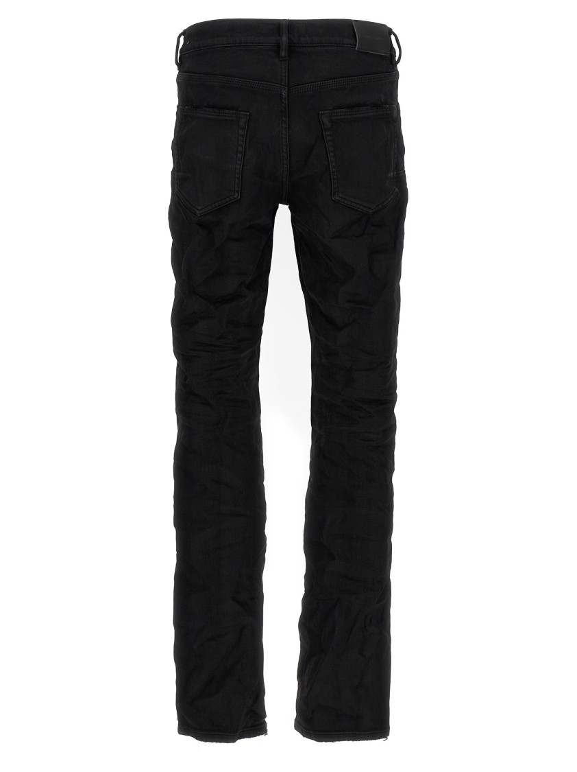 Purple Men's P001 Black Resin Skinny Jeans In Black