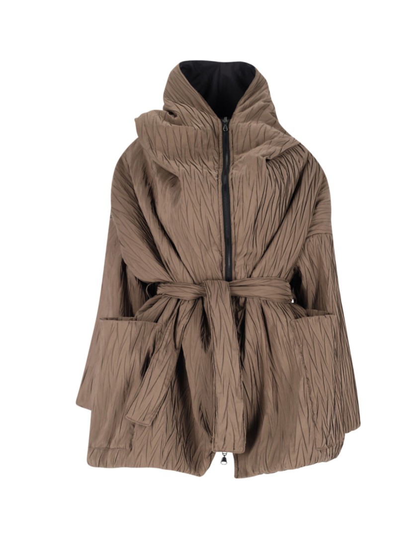 Kimono Rain Reversible Raincoat – Brown/black In Brown