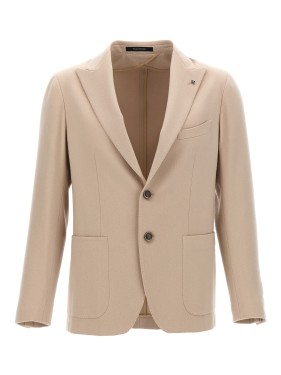 Tagliatore Sand Wool And Cashmere Hennie Coat Trench Coat