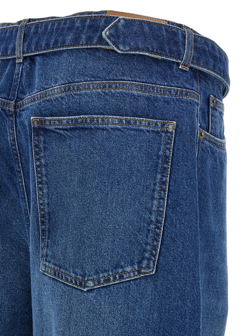 Twinset Twin-set Maxi Buckle Jeans In Blue