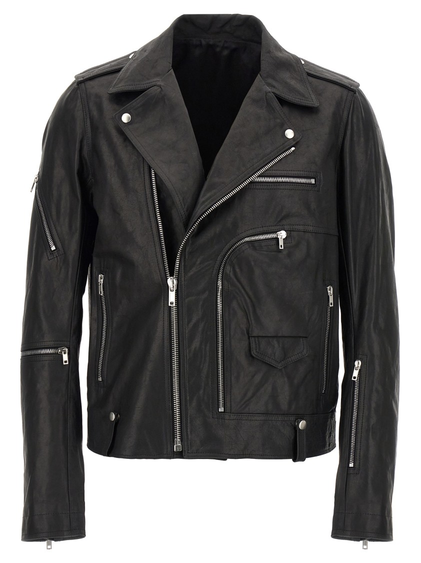 Rick Owens Bauhaus Stooges Leather Jacket In Black