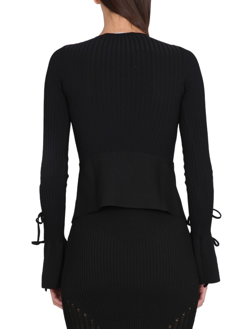 Andreädamo Tie-fastening Long-sleeve Knitted Top