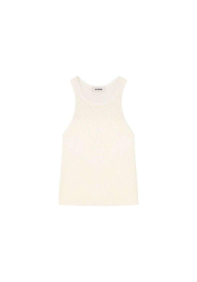 Shop Aeron Kismet - Lace Knit Top In Neutrals