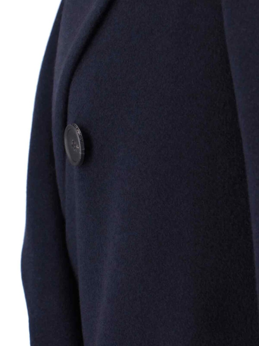 Tagliatore Structured Double-breasted Jacket With Flap Pockets In Black