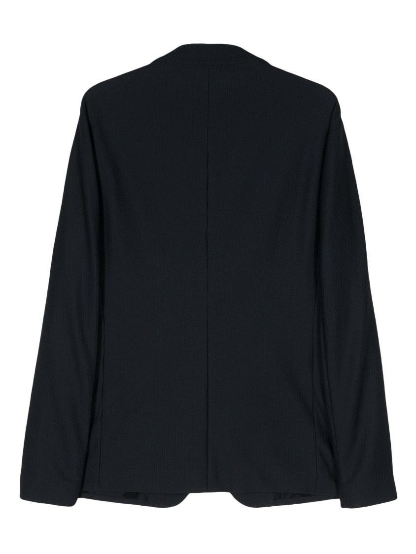 Giorgio Armani Tailored Two-button Blazer With Notch Lapel In Blue