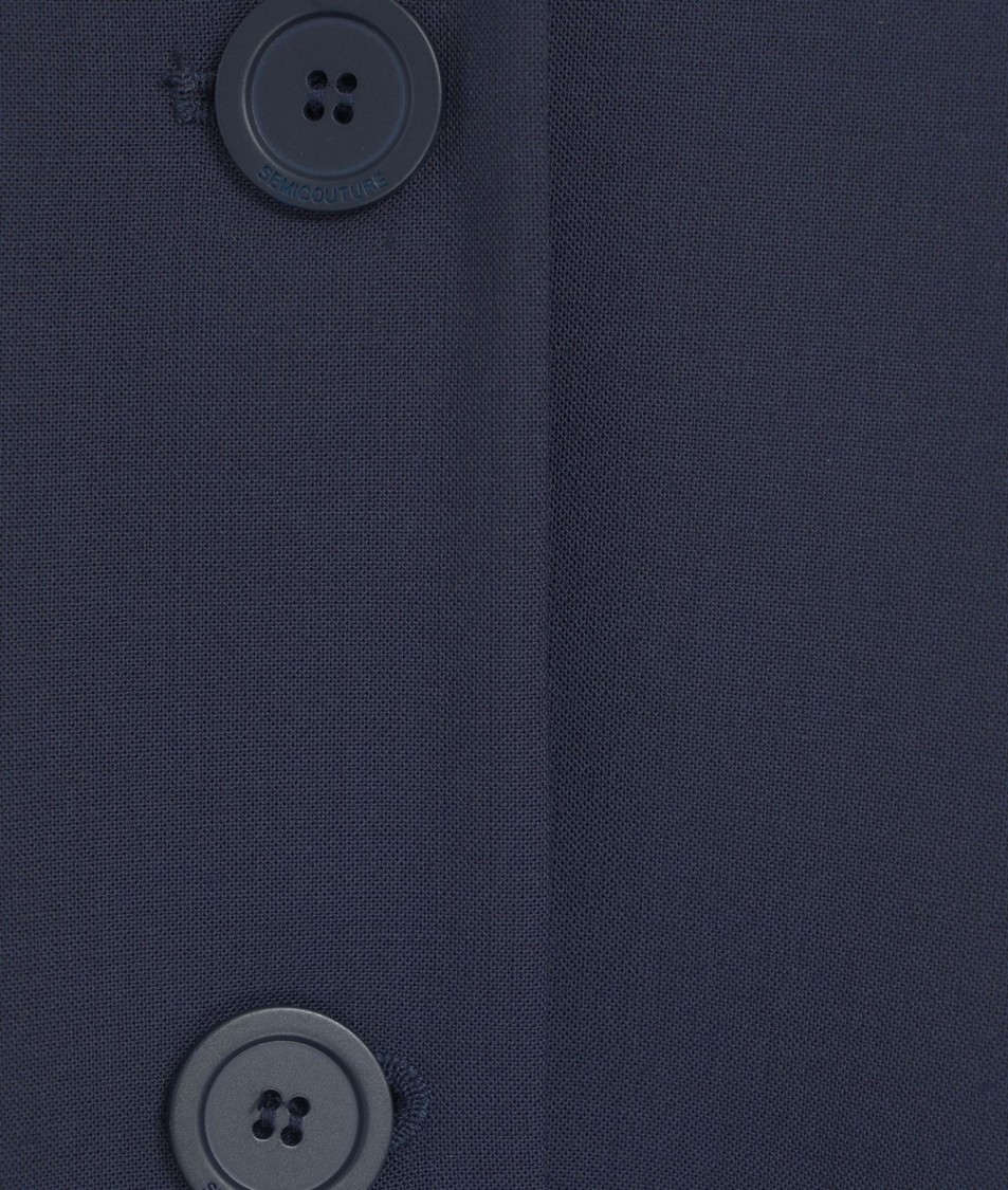 SEMICOUTURE SEMI COUTURE SINGLE-BREASTED BLAZER IN VIRGIN WOOL BLEND